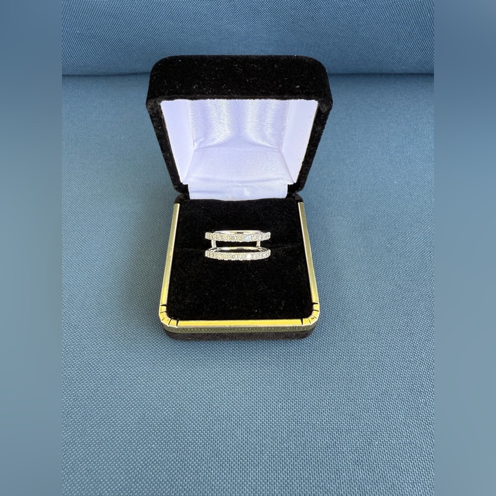 Natural Diamond Enhancer Ring 1/2 ct tw Round-cut 14K White Gold